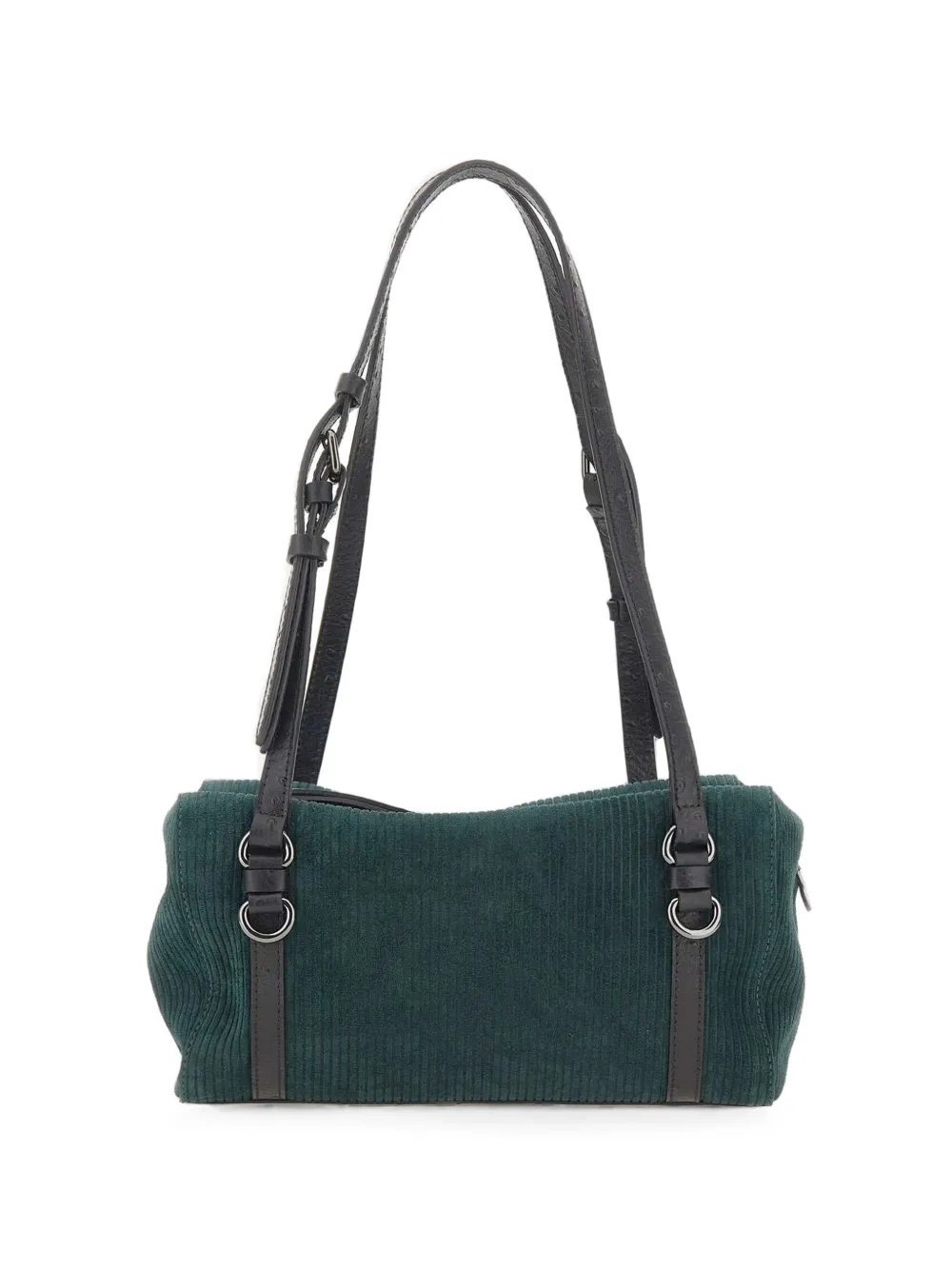 GIANNI CHIARINI Terry ribbed-suede shoulder bag - Verde