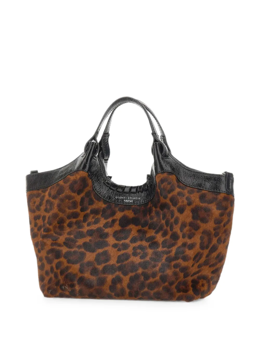 GIANNI CHIARINI Dua animal-print handbag - Marrone