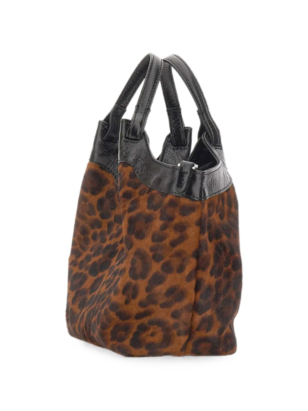 GIANNI CHIARINI Dua handtas met dierenprint Bruin