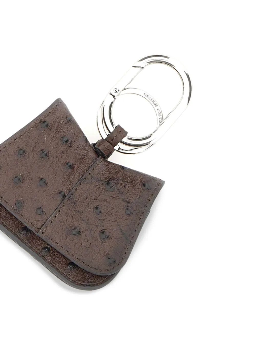 GIANNI CHIARINI Helena sleutelhanger met struisvogel-effect Bruin