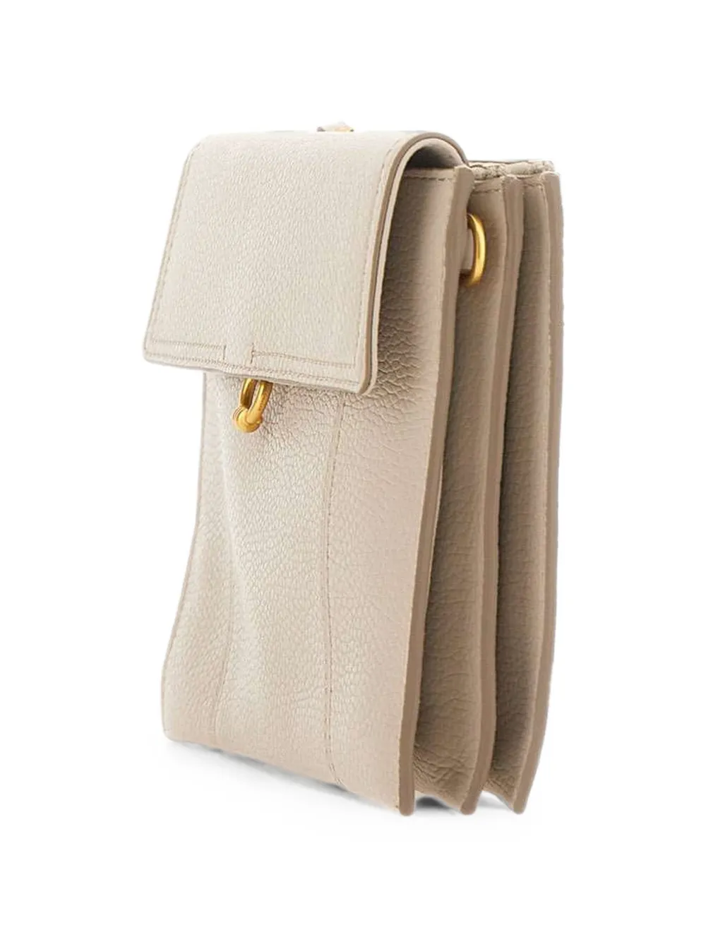 GIANNI CHIARINI Vicky clutch van bewerkt leer Beige