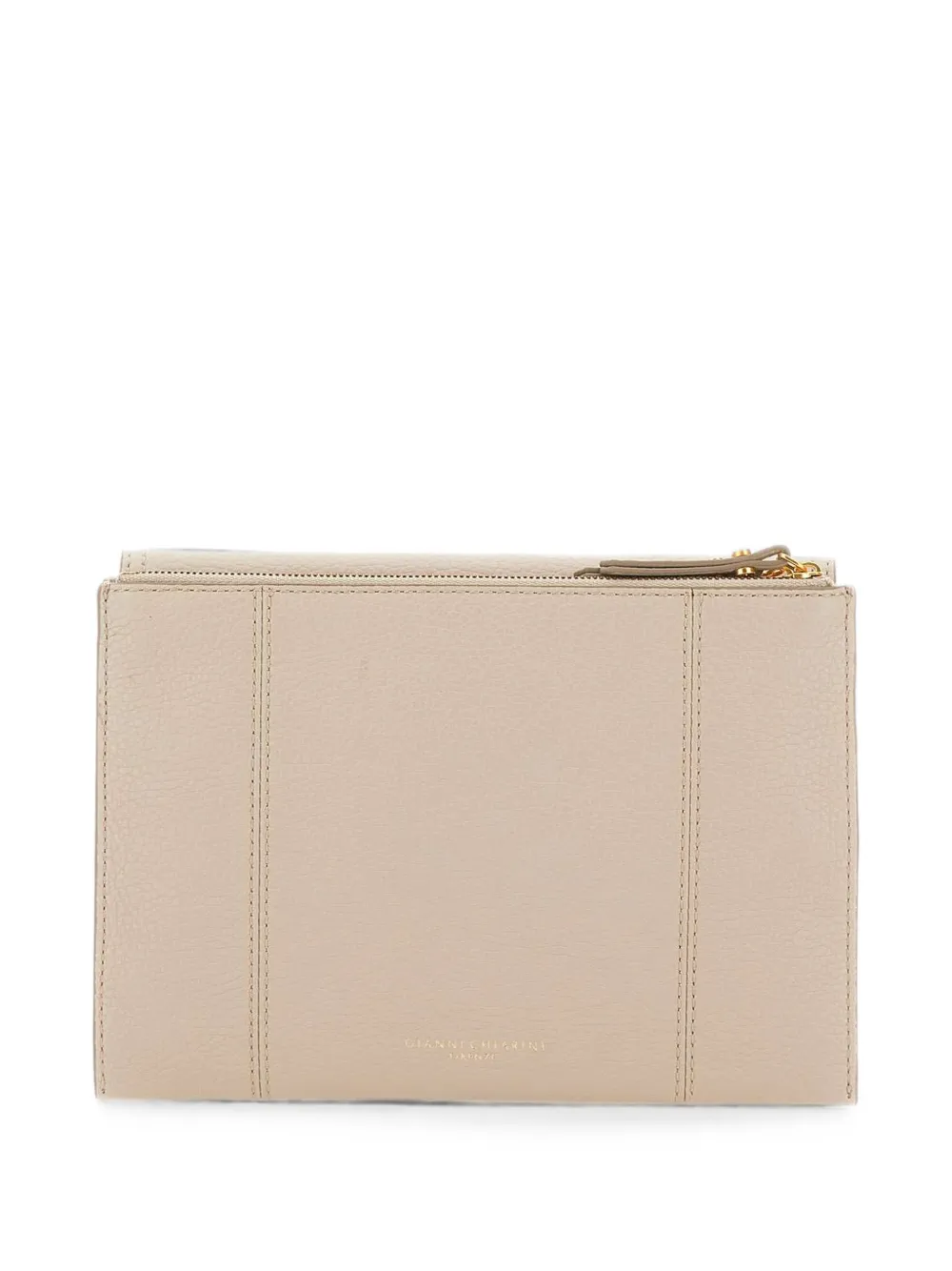 GIANNI CHIARINI Vicky clutch van bewerkt leer Beige