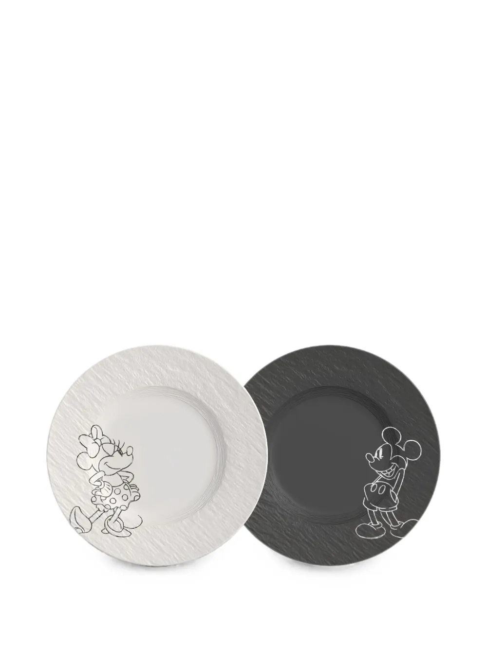 Villeroy & Boch Mickey Mouse Textured Plates In White