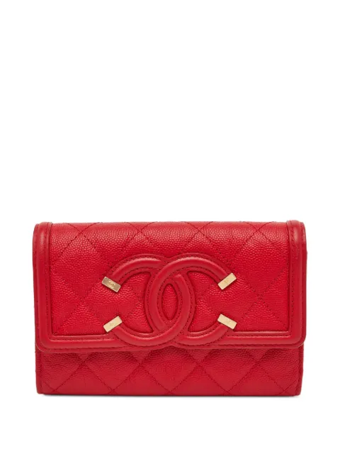CHANEL Pre-Owned 2018 gestepptes CC Filigree Portemonnaie