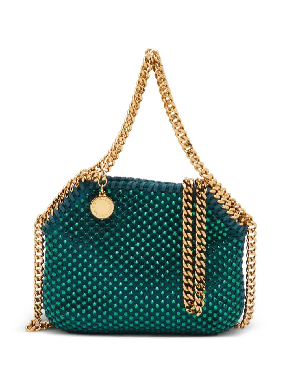 Stella McCartney Pre-Owned mini Falabella crystal-embellished shoulder bag - Verde