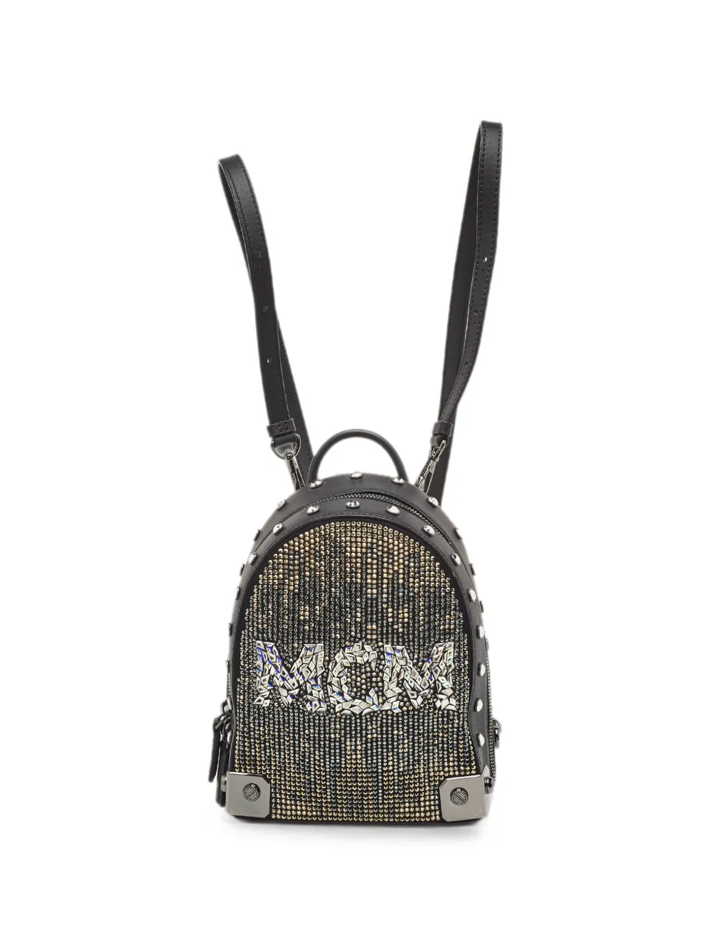 MCM Pre-Owned mini Stark Bebe Boo crystal-embellished backpack - Nero