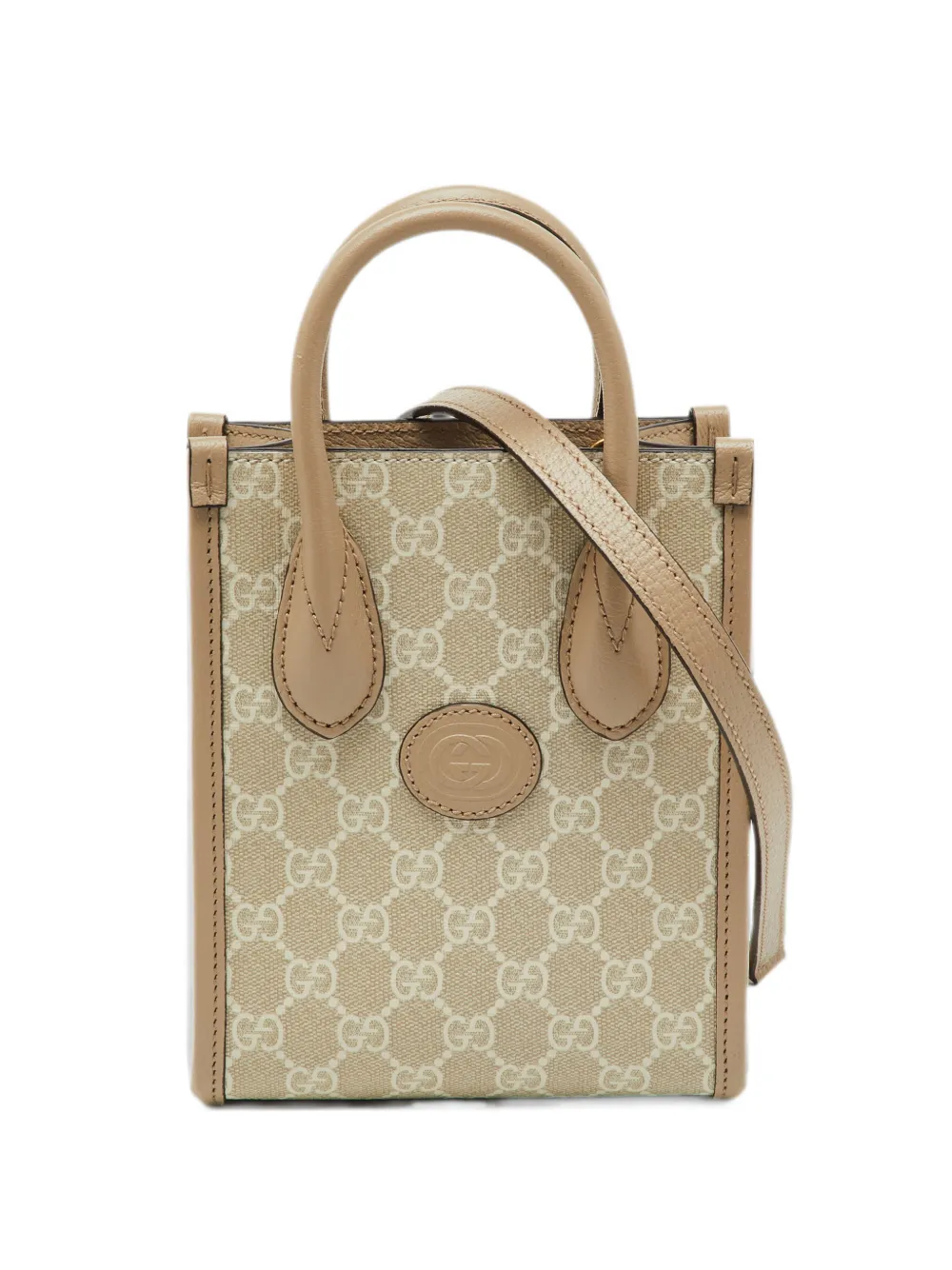 Gucci Pre-Owned Borsa tote GG Supreme mini in pelle - Toni neutri
