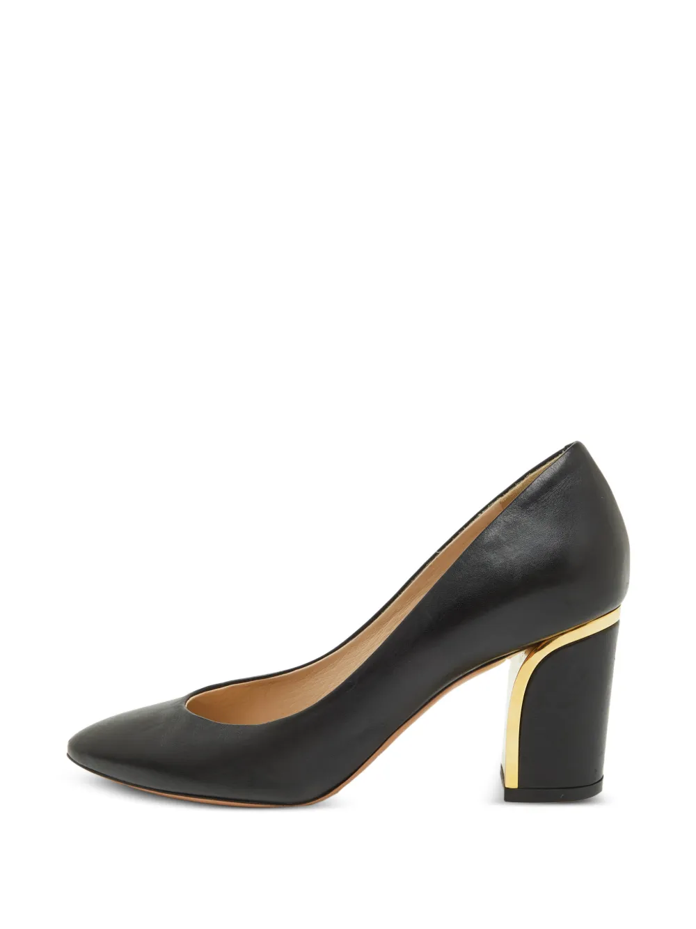 Chloé Pre-Owned pointed toe block heel pumps - Nero