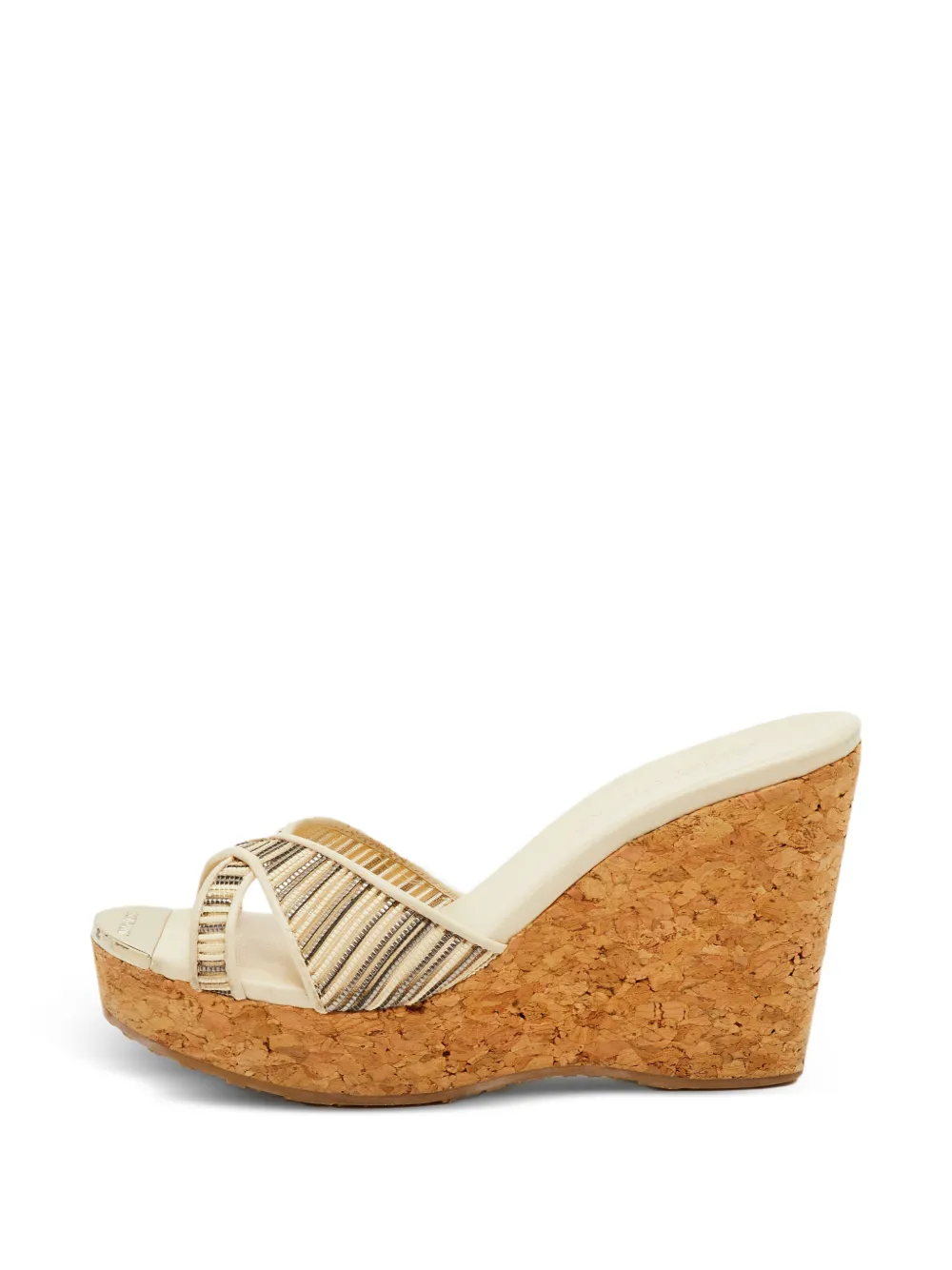 Jimmy Choo Pre-Owned Pandora wedge sandals - Nude