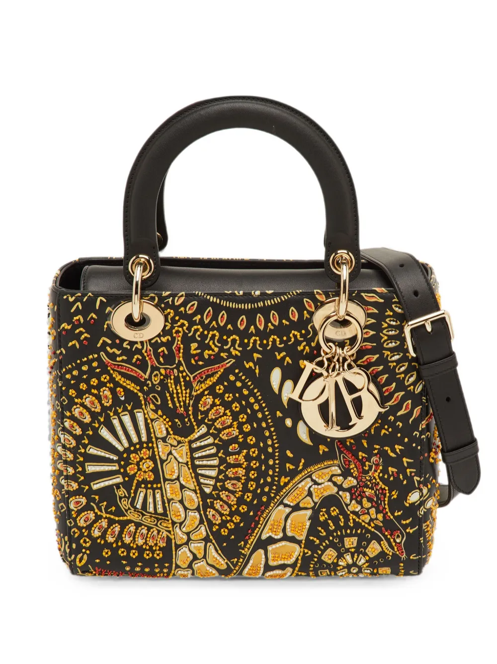 Christian Dior Pre-Owned 2019 Lady Dior Animals Tote Bag - Schwarz
