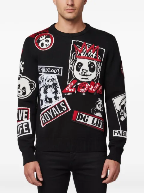 Dolce & Gabbana Pre-Owned DG Life Panda patch sweater