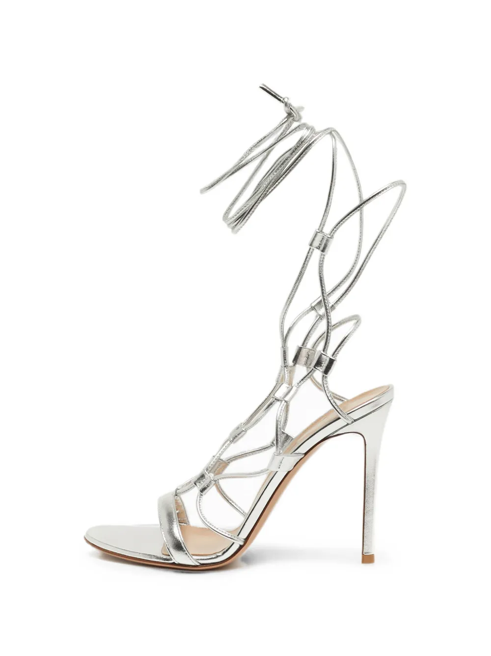 Gianvito Rossi Giza ankle-wrap sandals - Silver