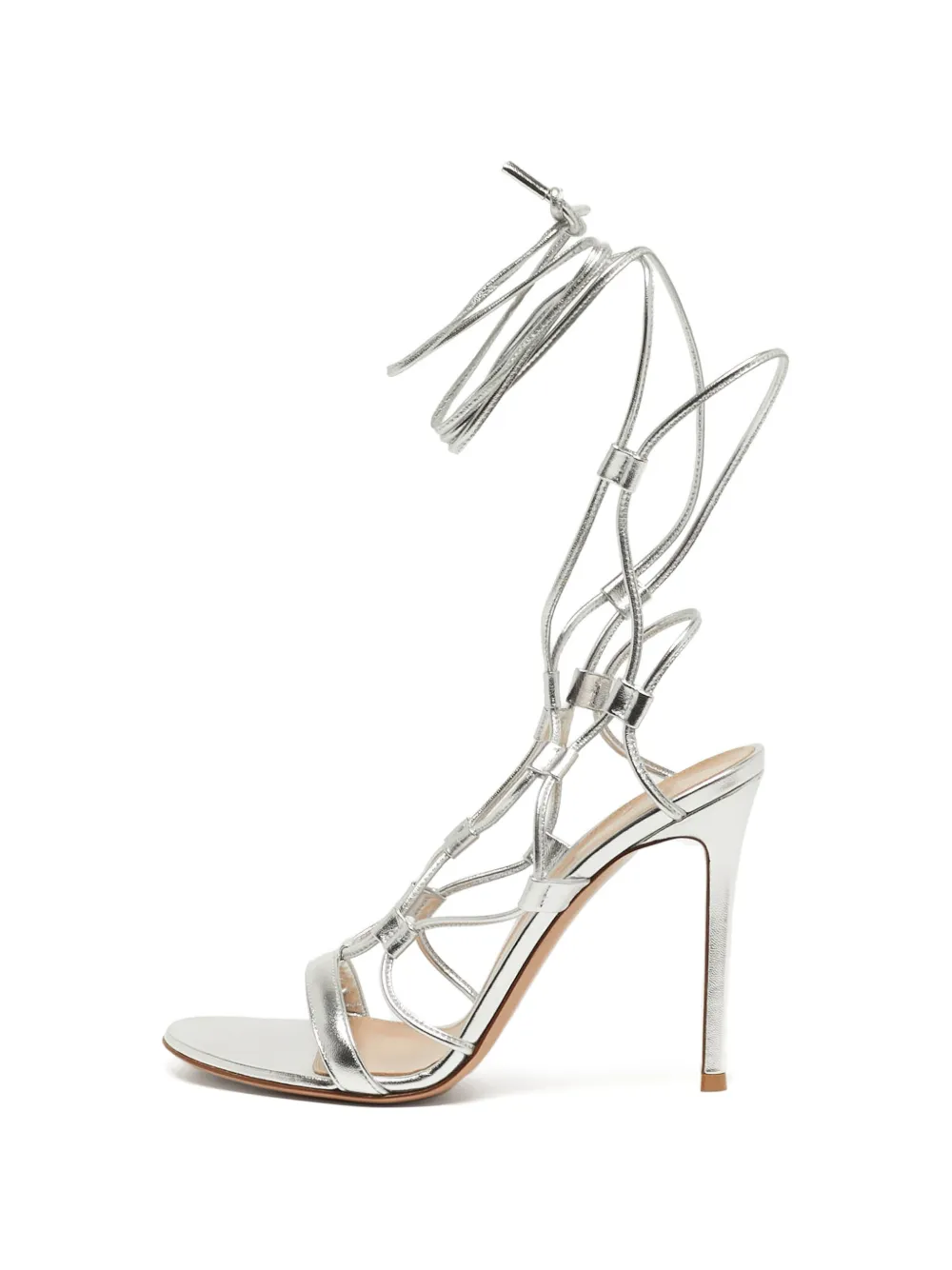 Gianvito Rossi Giza Sandalen mit Knöchelband - Silber