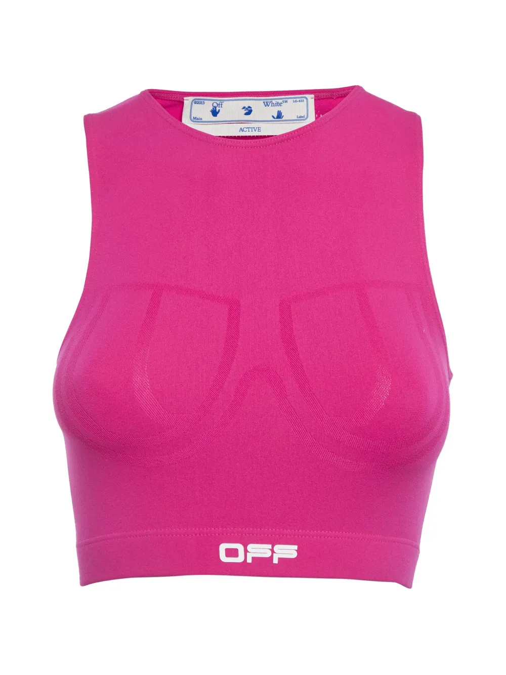 Off-White Pre-Owned Top corto con logo - Rosa