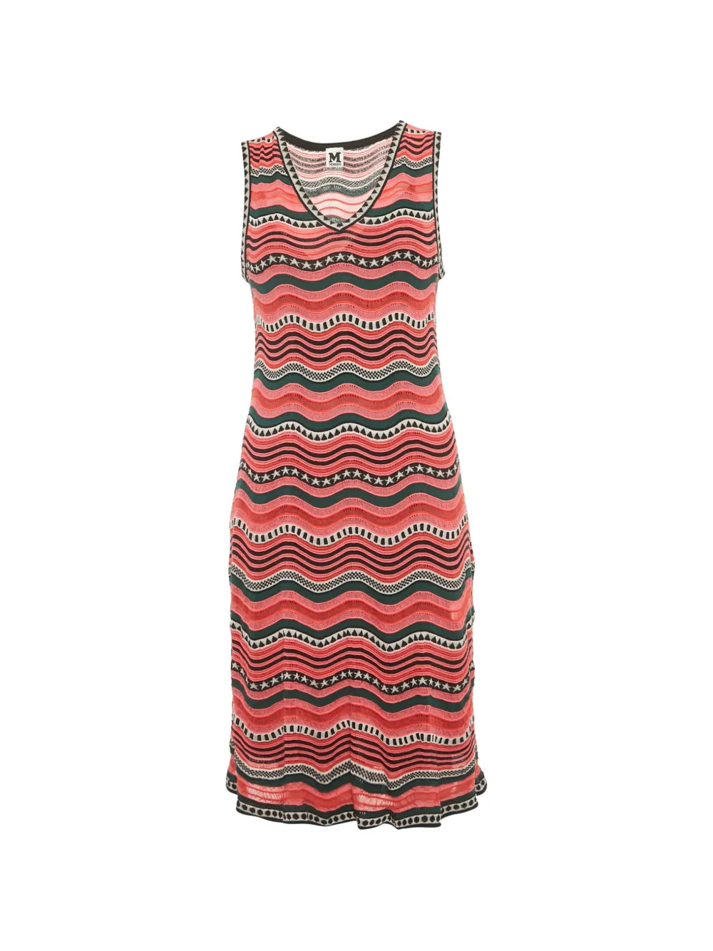 M Missoni Vintage striped knit mini dress - Rosa