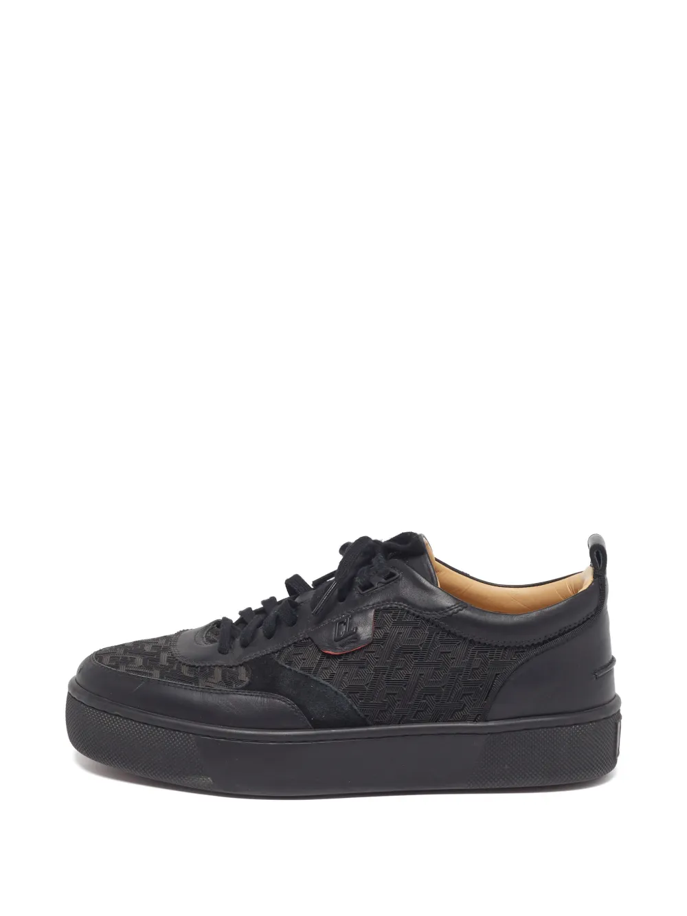 Christian Louboutin Pre-Owned Happyrui panelled sneakers - Schwarz