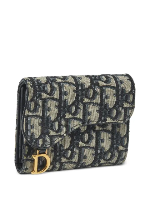 Christian Dior Pre-Owned 새들 오블리크 캔버스 지갑