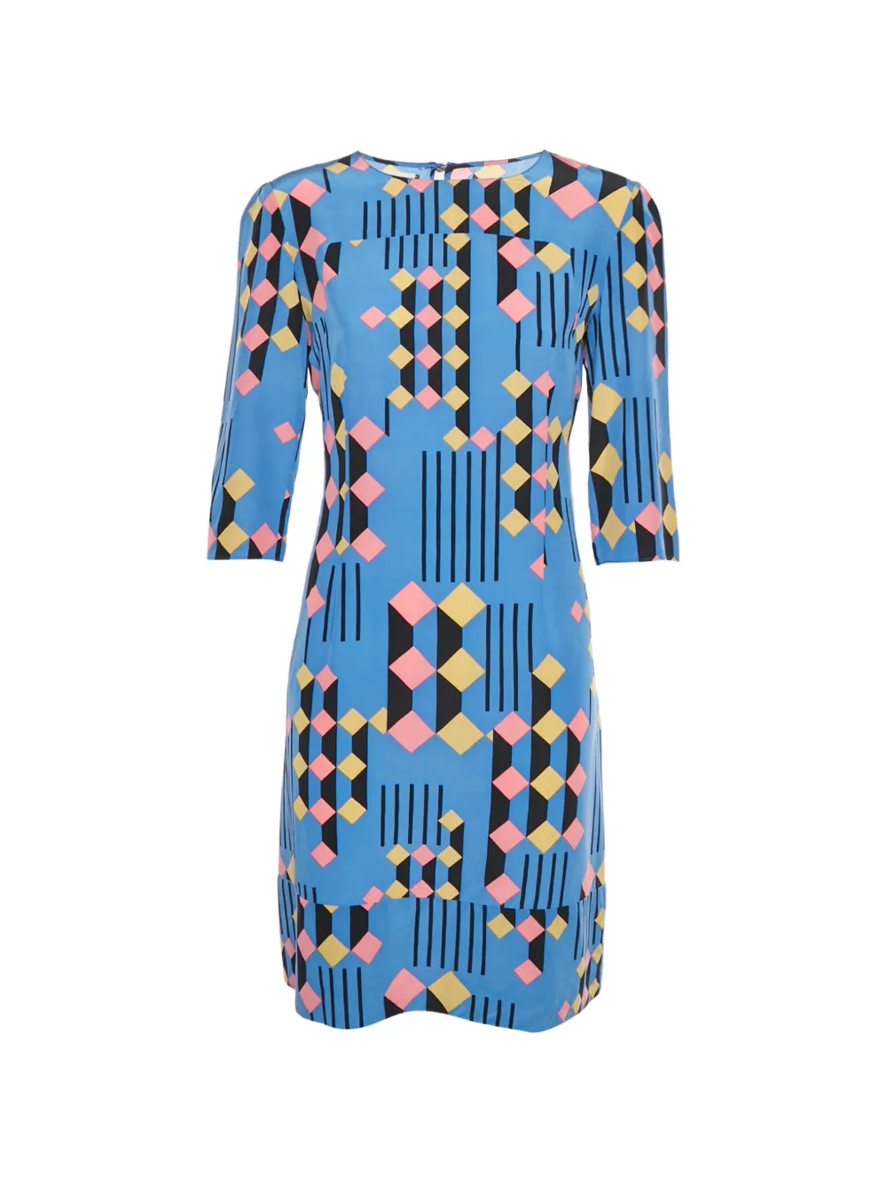 Marni Pre-Owned geometric-print mini dress - Blu