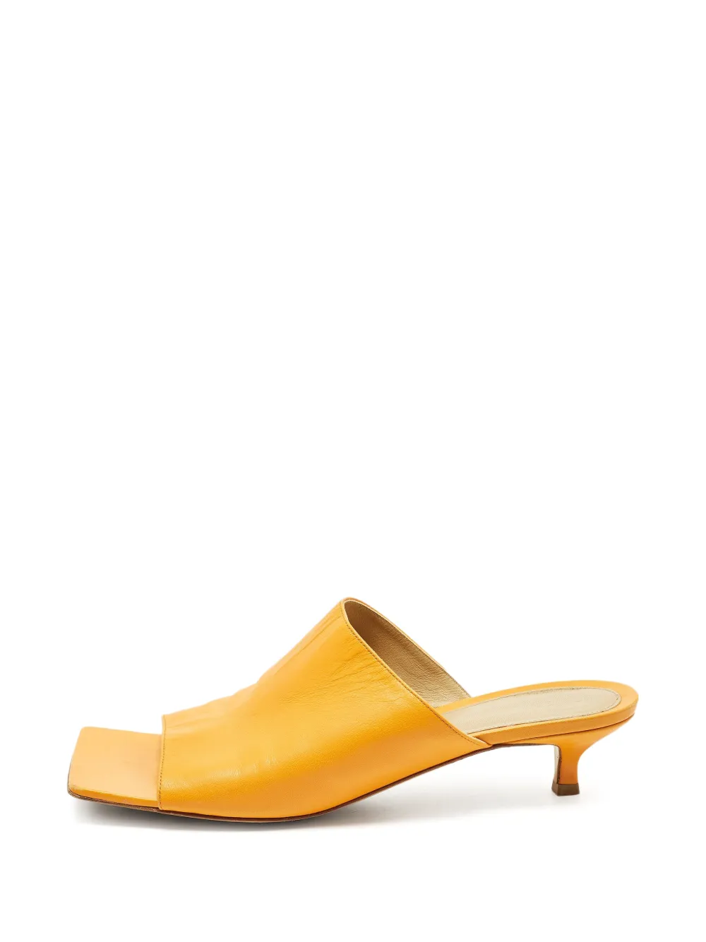 Bottega Veneta Pre-Owned Stretch square-toe sandals - Arancione