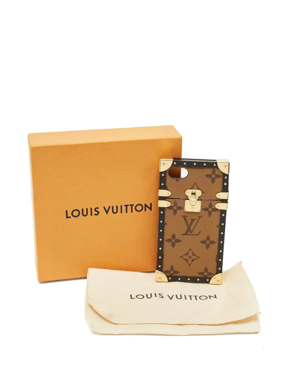 Louis Vuitton Pre-Owned Eye Trunk iPhone 7 case - Marrone