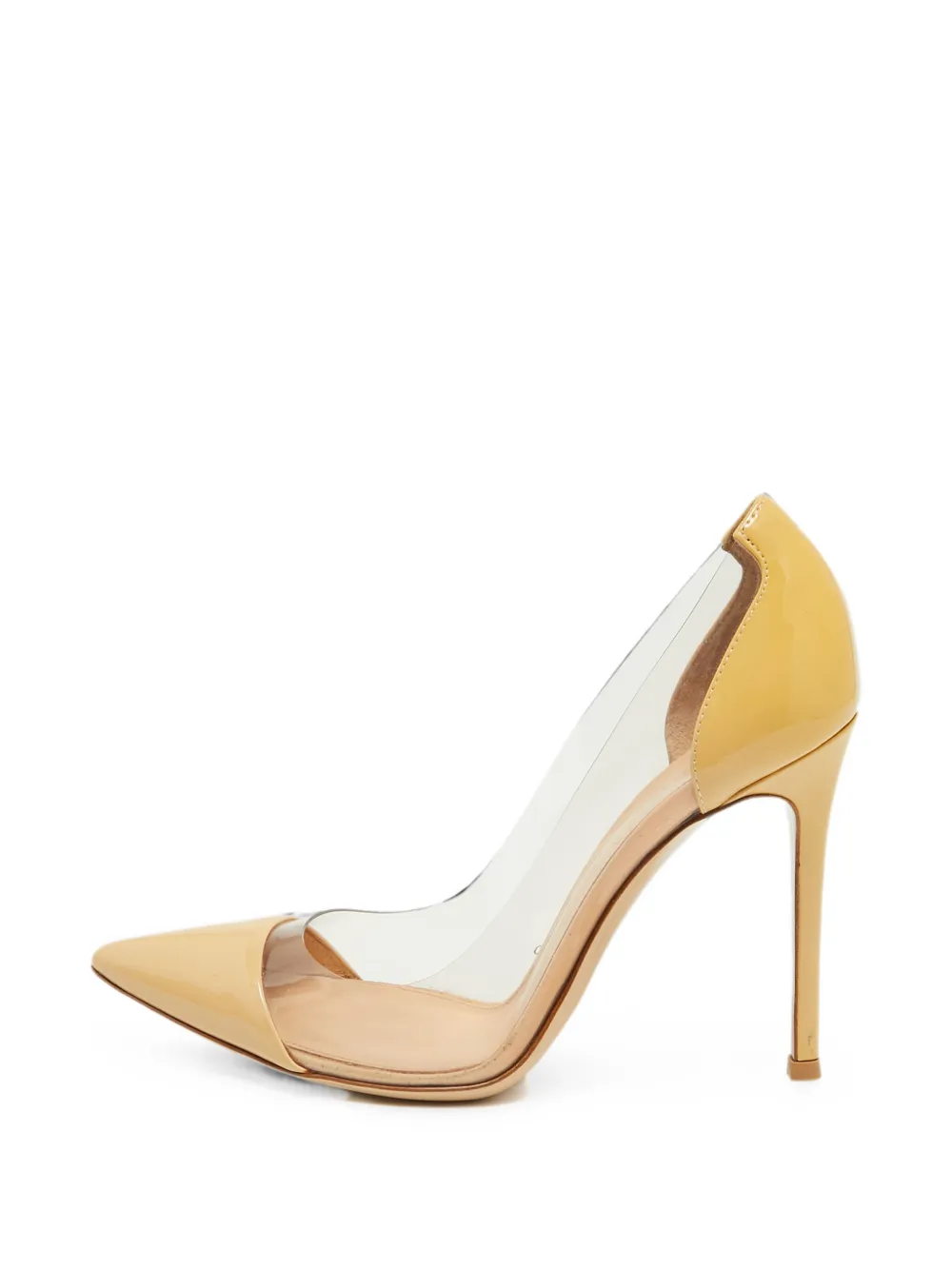 Gianvito Rossi Plexi Pumps mit spitzer Kappe - Nude