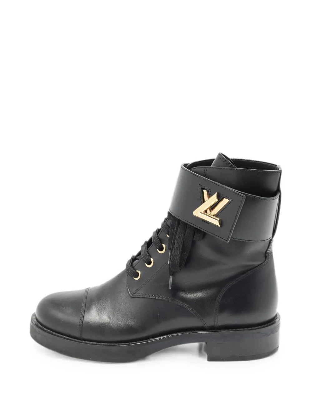 Louis Vuitton Pre-Owned Wonderland Flat Ranger combat boots - Nero