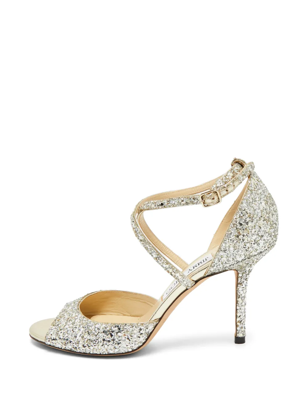 Jimmy Choo Pre-Owned Emsy criss-cross sandals - Argento