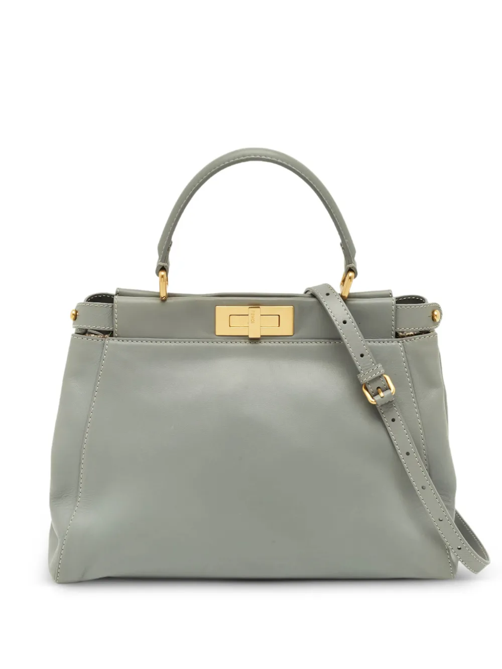Fendi Pre-Owned 2013 medium Peekaboo twist-lock leather tote bag - Blu