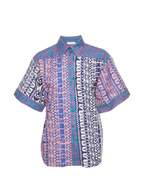 ZIMMERMANN Acadian spliced-print shirt