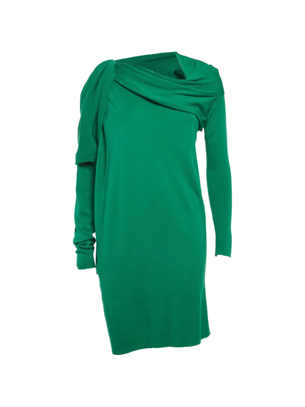 Lanvin Pre-Owned long-sleeved draped mini dress - Verde