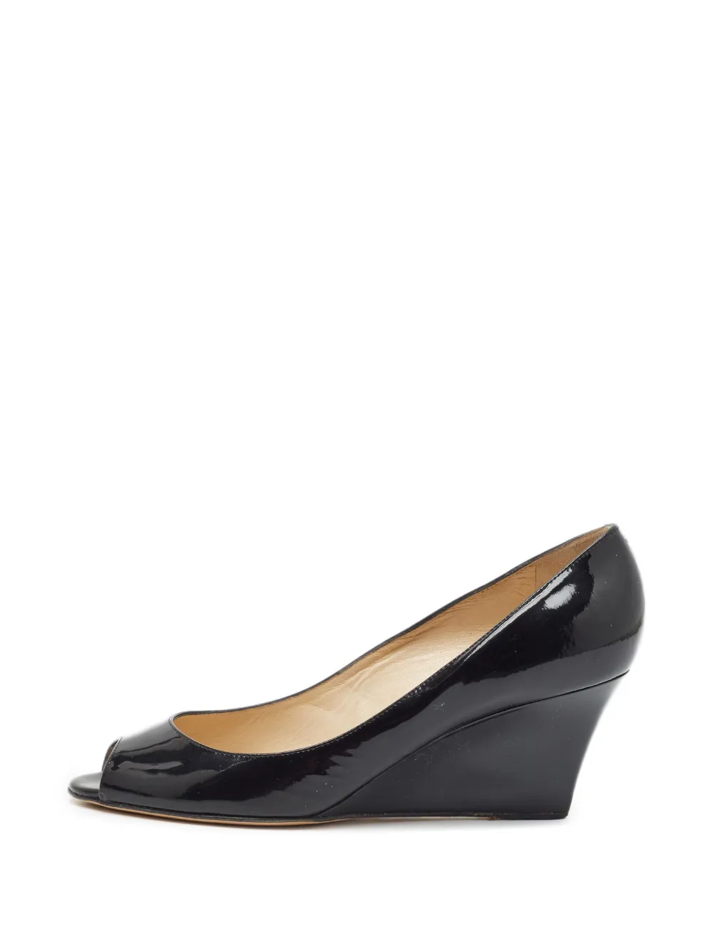 Jimmy Choo Pre-Owned Baxen peep-toe wedge pumps - Schwarz