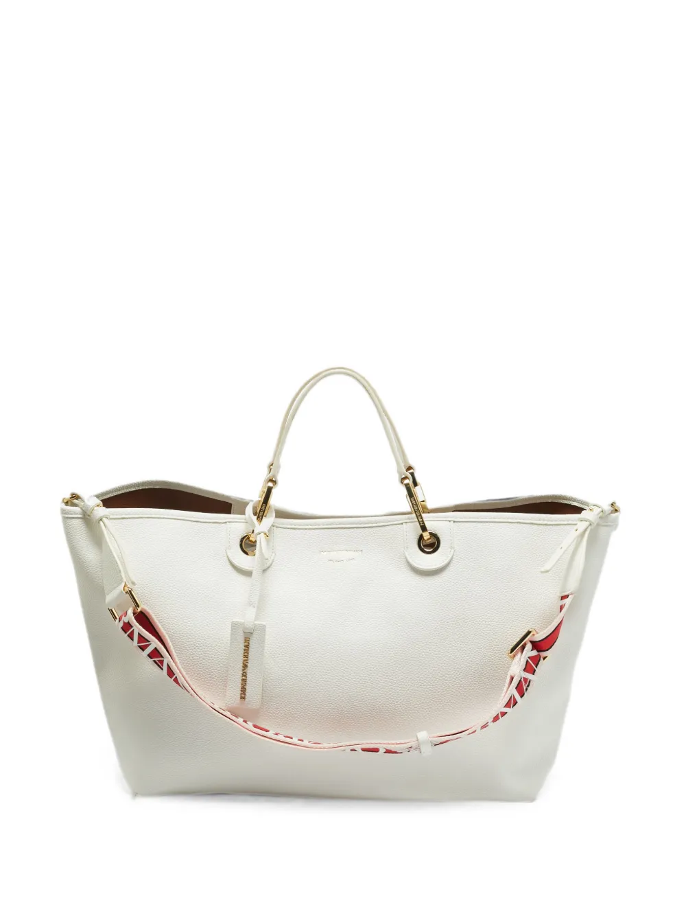 Emporio Armani Pre-Owned medium MyEA pebble-effect tote bag - Weiß