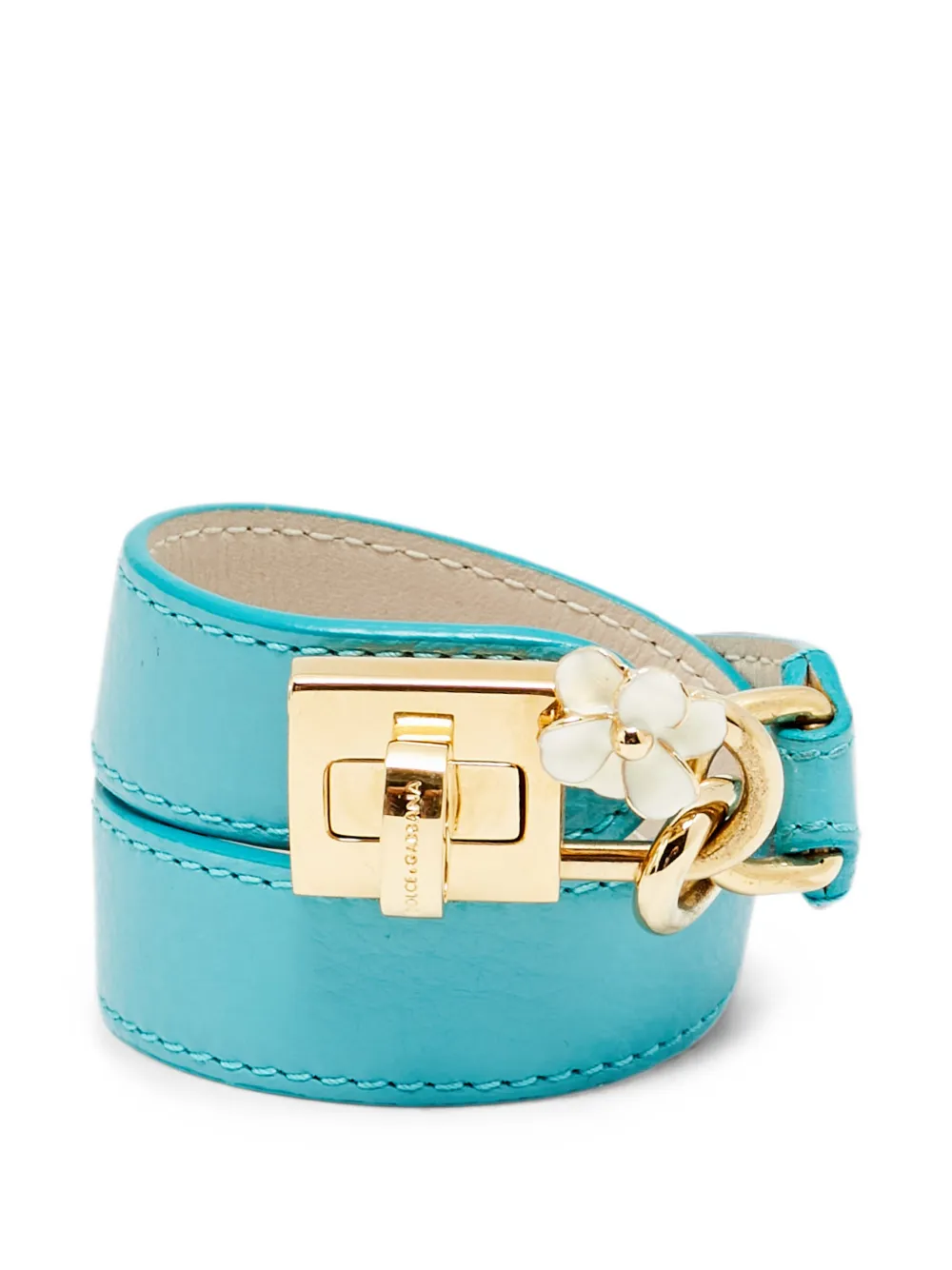 Dolce & Gabbana Pre-Owned lock-motif wrap bracelet - Oro