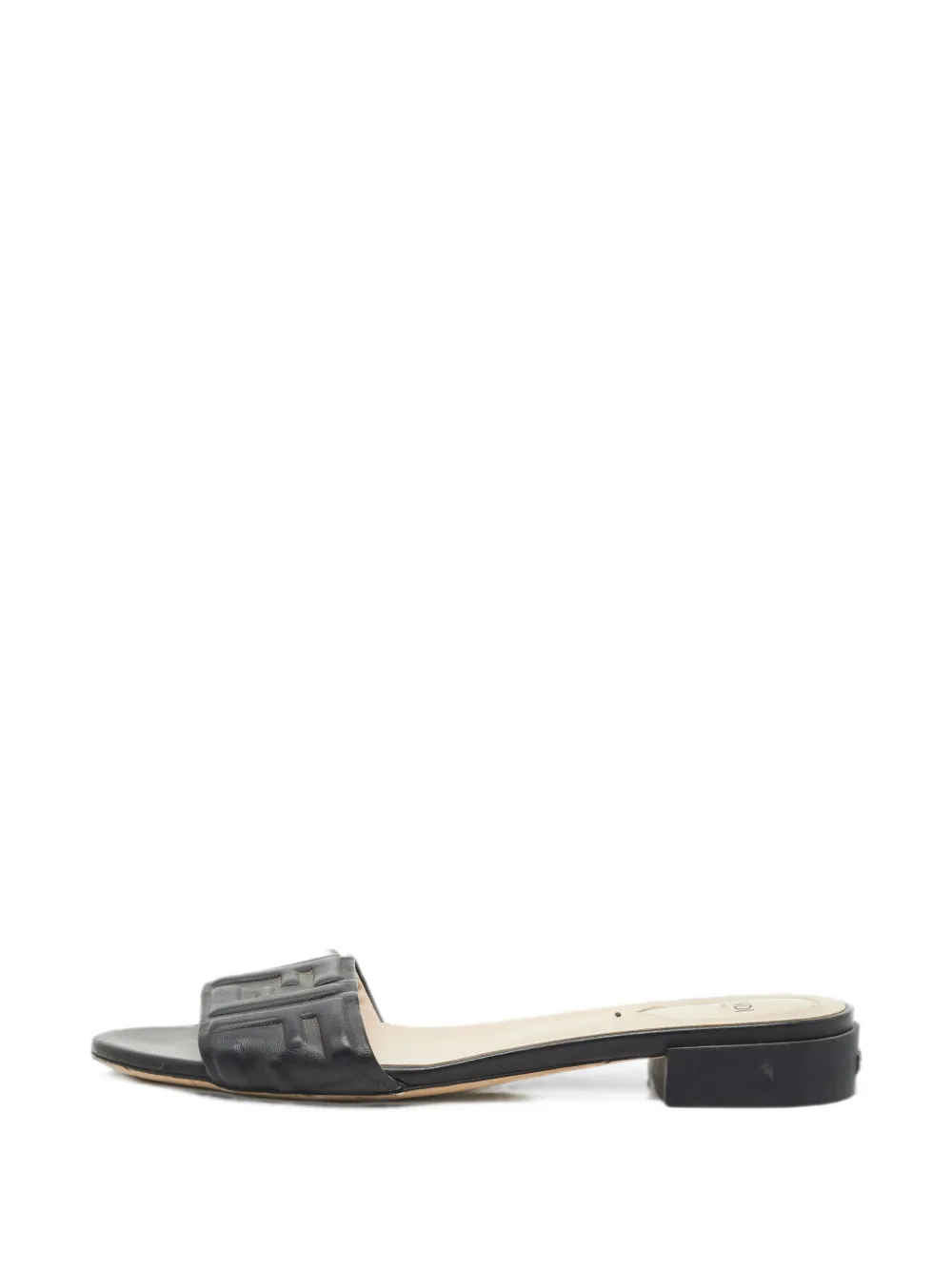 Fendi Pre-Owned FF logo slides - Nero