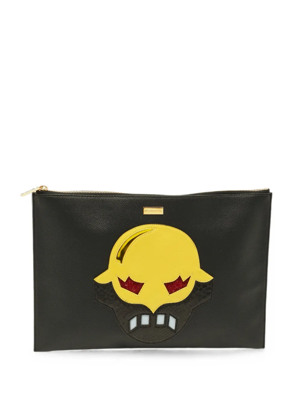 Pre-owned Stella Mccartney Super Hero Clutch Bag In Black
