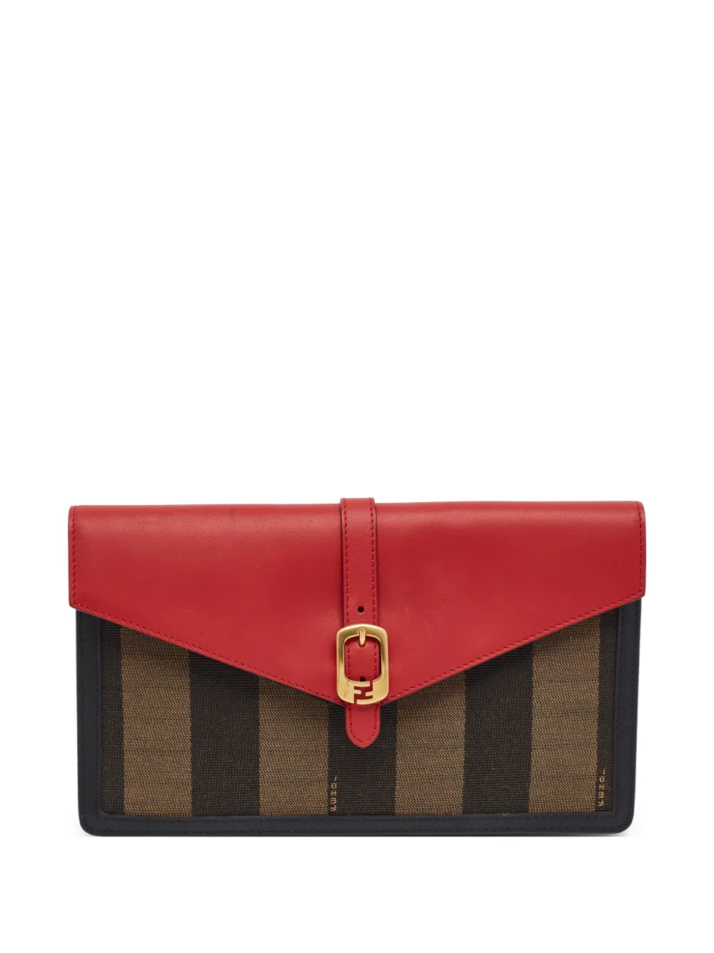 Fendi Pre-Owned Clutch Pequin con fibbia 2013 - Rosso