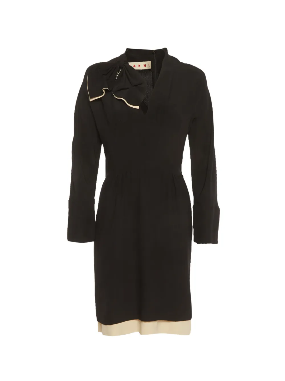 Marni Pre-Owned bow-detail mini dress - Nero