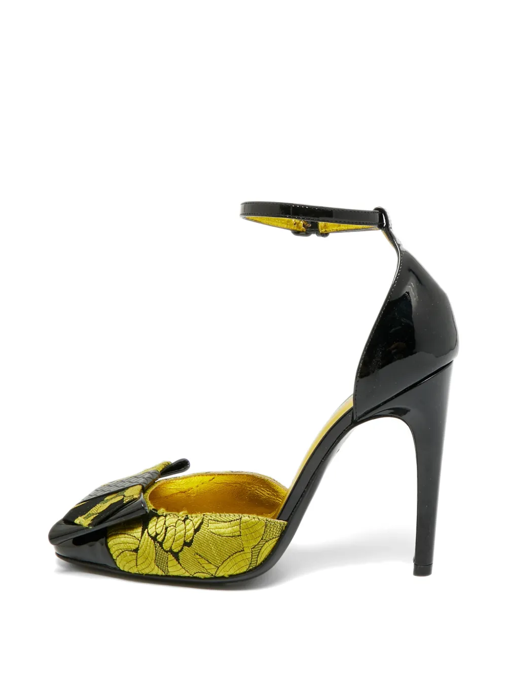 Bottega Veneta Pre-Owned Intrecciato brocade bow pumps - Giallo
