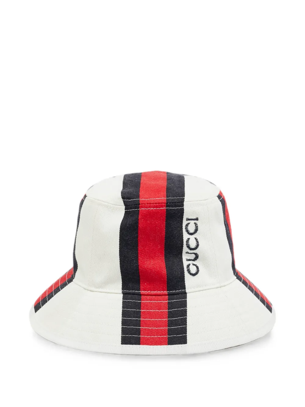 Gucci Pre-Owned Web stripe bucket hat - Toni neutri