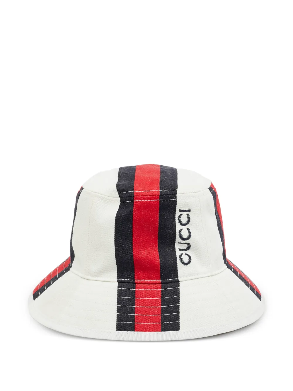 Gucci Pre-Owned Web stripe bucket hat - Toni neutri