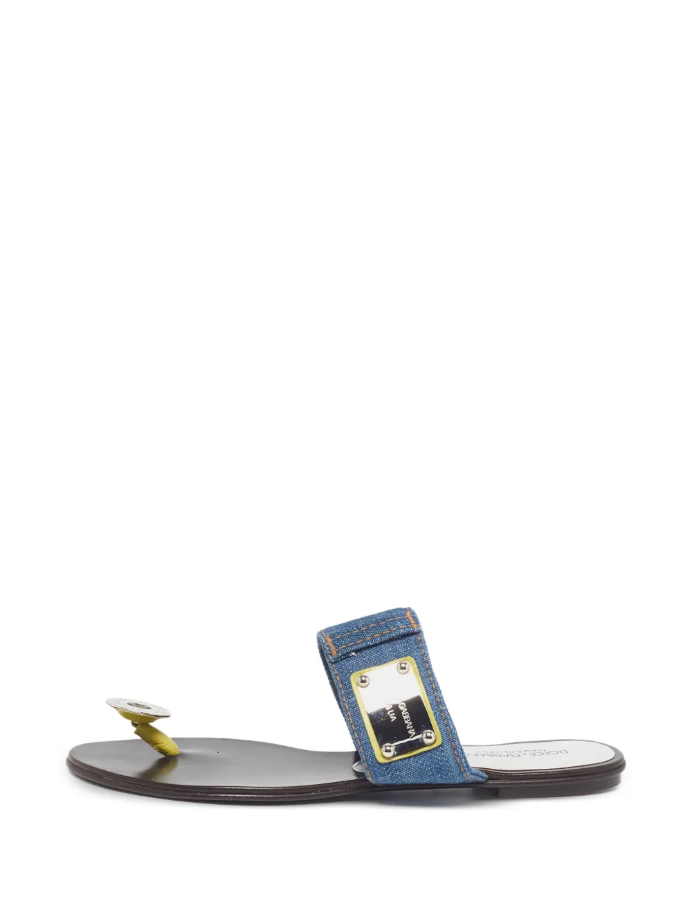 Dolce & Gabbana Pre-Owned denim thong sandals - Blau