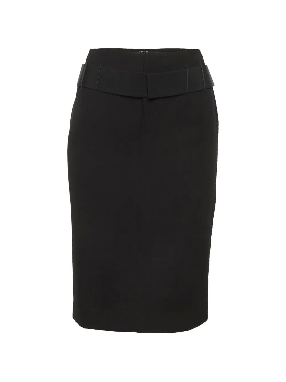 Gucci Pre-Owned belted pencil midi skirt - Nero