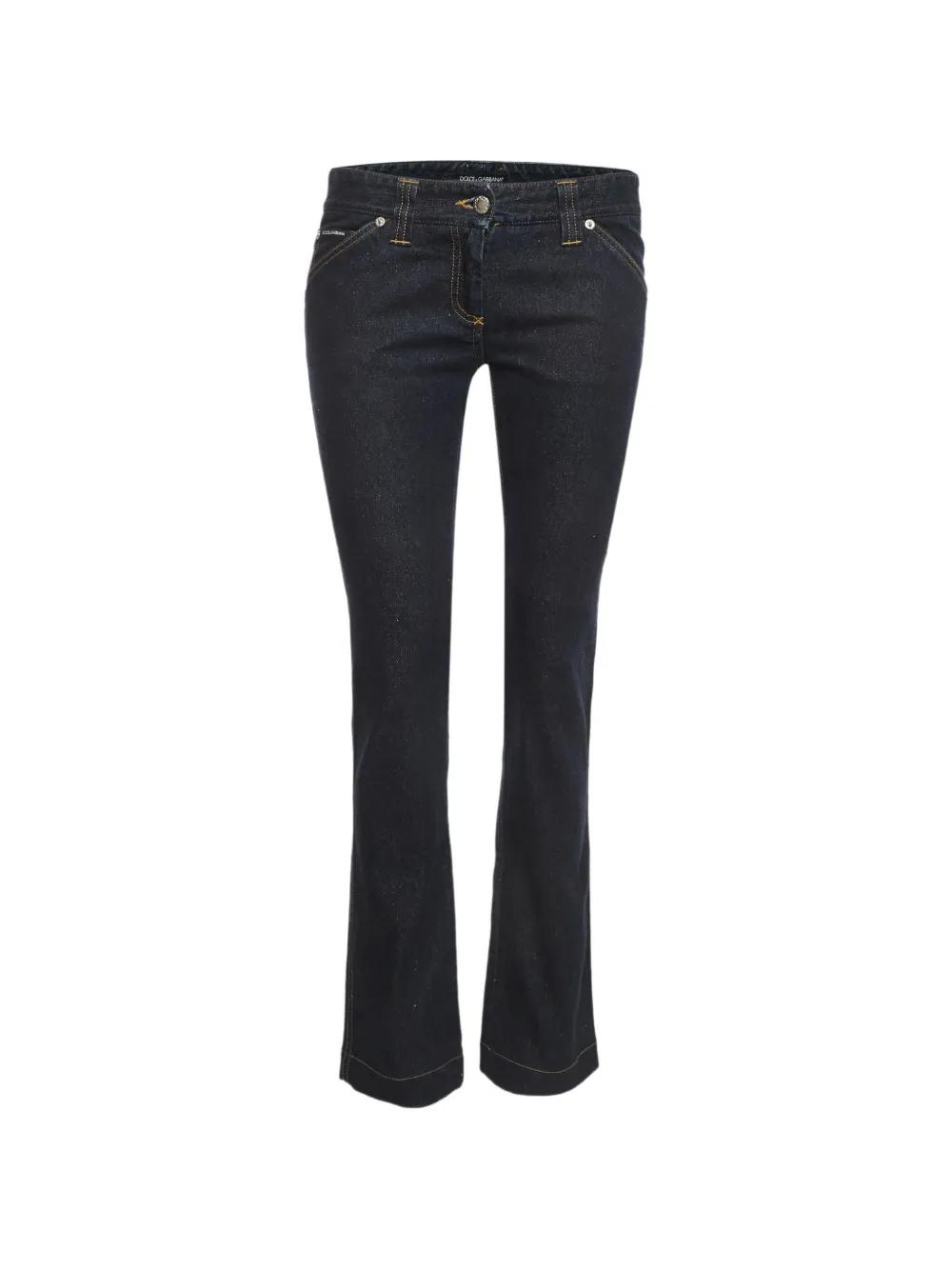Dolce & Gabbana Pre-Owned logo-plaque flared jeans - Blu