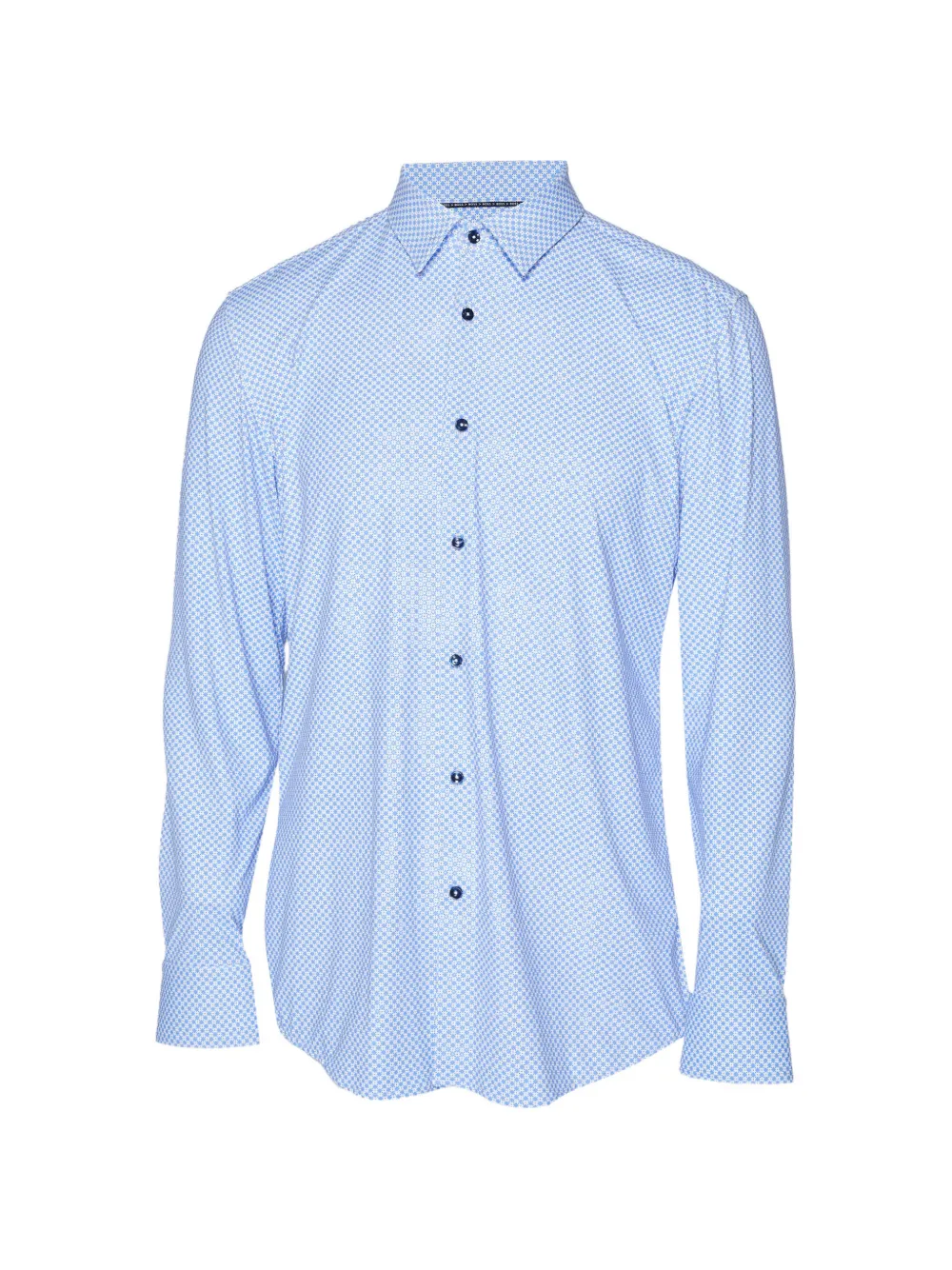 BOSS printed slim-fit shirt - Blau