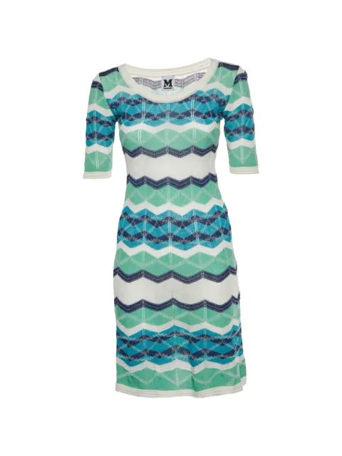 Missoni Pre-Owned chevron-knit short-sleeve dress