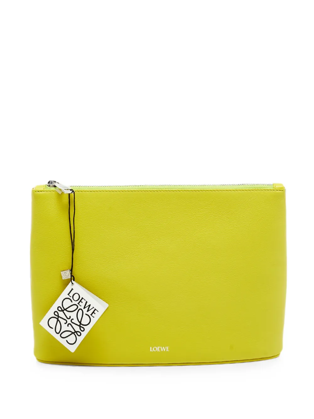 Loewe Pre-Owned Oblong zip-fastening clutch bag - Verde