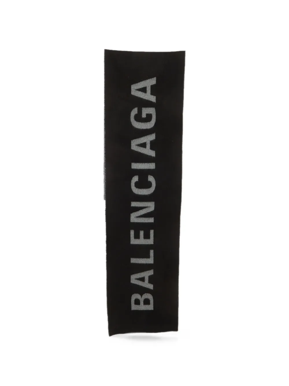 Balenciaga Pre-Owned logo reversible scarf - Nero