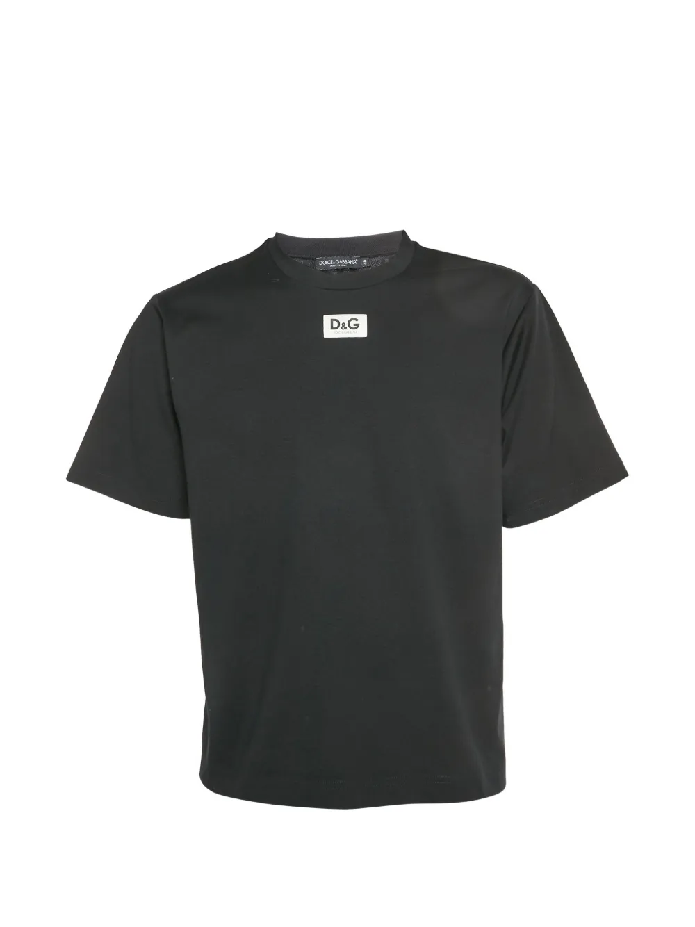 Dolce & Gabbana Pre-Owned crew-neck logo-patch T-shirt - Nero