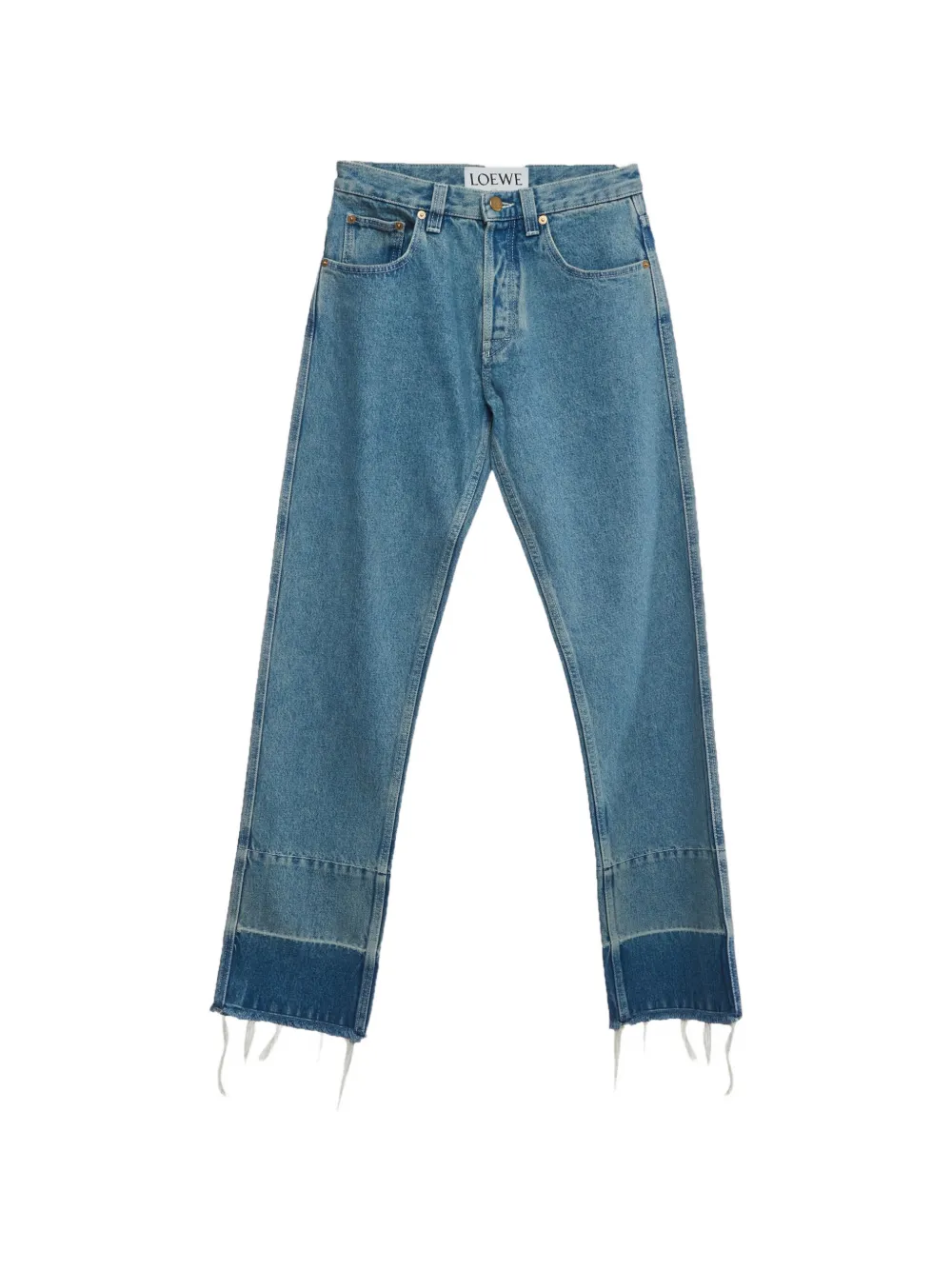 Loewe Pre-Owned embroidered-pocket jeans - Blau