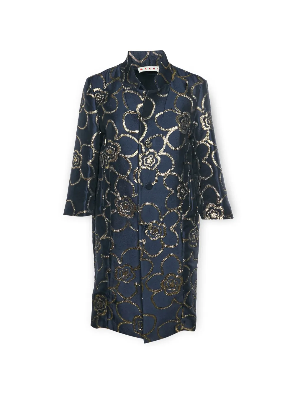 Marni Pre-Owned Soprabito a fiori jacquard - Blu